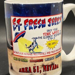 AREA 51 NEVADA MEMORABILIA Coffee Tea Mug ET, Almonds,‎ Nectarines Fresh Jerky